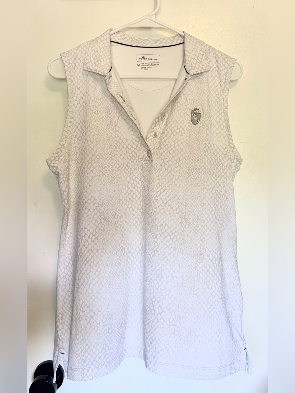 Peter Millar Sleeveless White Polo Tank Top